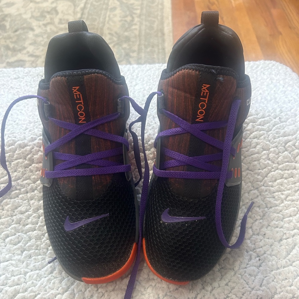 Clemson Tigers Nike Metcon Black and Orange Athletic Shoes